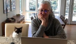 Carolyn Johnson and friend on Zoom Feb 2023