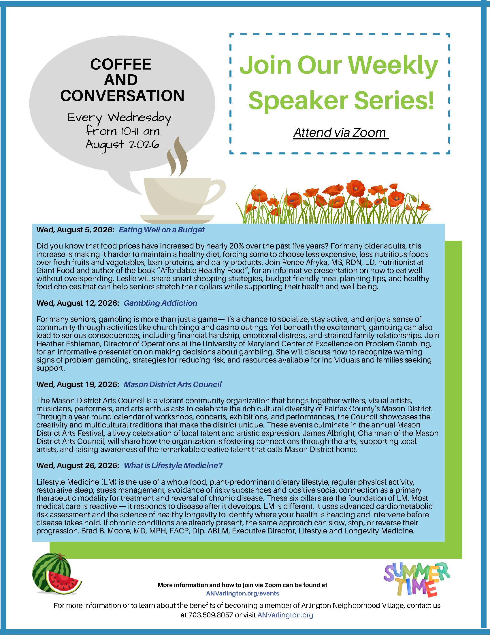 Coffee & Conversation August 2026